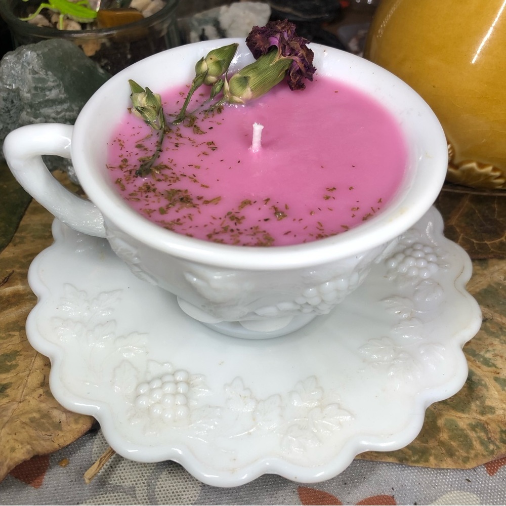 Handmade Soy Candle: Rose Tea